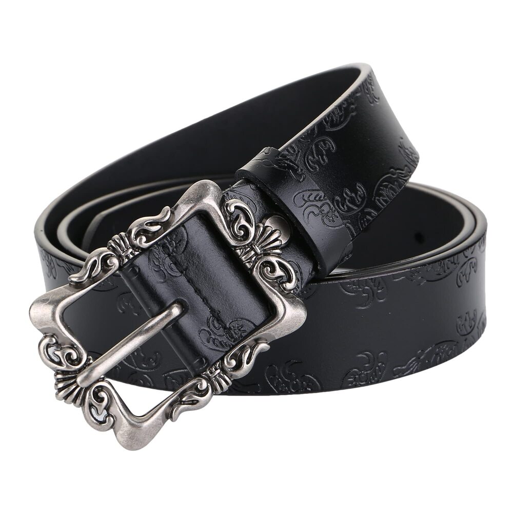 8322 Womens Belts For Jeans Dress Women Black Belt Goth Western Woman